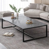 Table basse en fer forgé de style italien moderne avec plateau en verre pour la maison, le bureau et la balcon