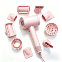Sèche-cheveux professionnel ionique portable, haute vitesse 110000 tr/min, pliable, léger, électrique, en plastique, concentrateur, pour voyage et usage domestique