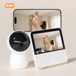 5MP 베이비 모니터 5.5인치 디지털 디스플레이 1080p 해상도 양방향 오디오 야간 투시 듀얼 뷰 OEM ODM 카메라가 장착된 베이비폰 - Product Image 1