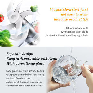 2025 nouveauté multifonction bébé robot culinaire électrique verre <span class=keywords><strong>Babycook</strong></span>/bébé fabricant d'aliments fonction de hachage pour usage domestique - Product Image 6