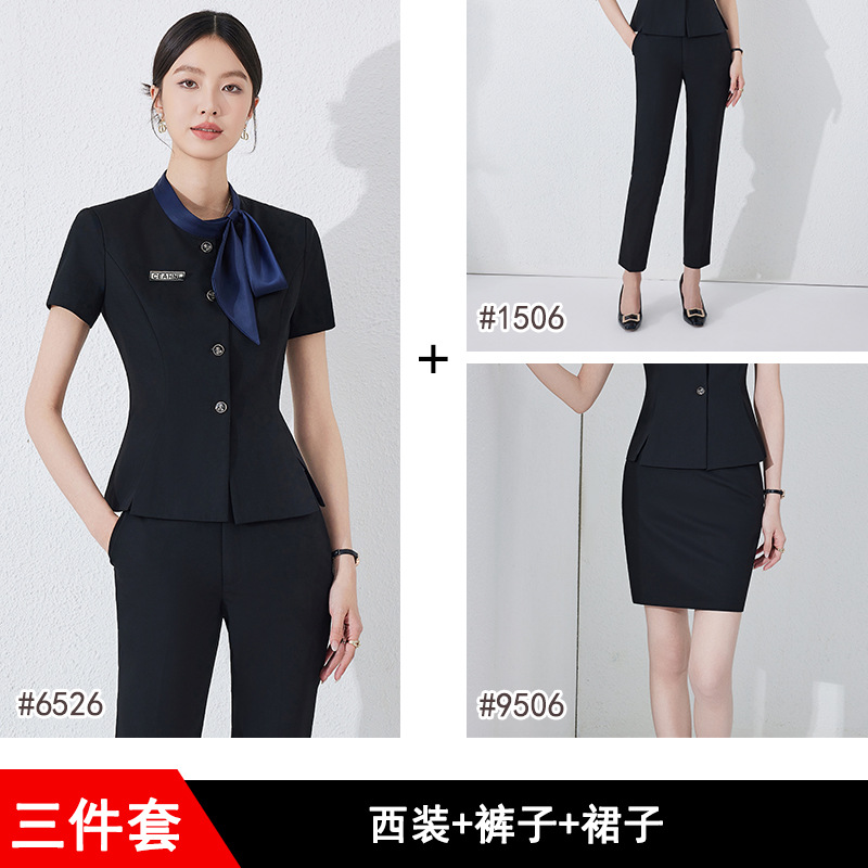 Black suit pants and skirt