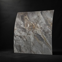 Revêtement mural flexible en ardoise grise-brun quartz classique, imperméable, pliable, pour salon, salle de sport, intérieur et extérieur