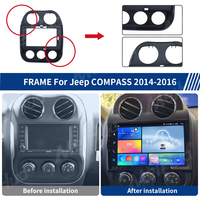Meihua 10-Zoll Android Auto-DVD-Player Armaturenbrett-Rahmen für Jeep Compass 2014-2016 Kapazitiver Touchscreen GPS FM-Sender SD-Karte