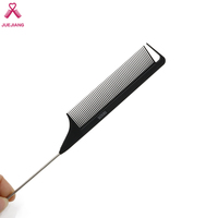 Peigne en plastique avec Logo personnalisé pour Salon de coiffure, peigne professionnel en carbone pour queue de Rat