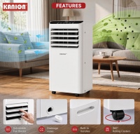 Climatiseur portable 12000 BTU, refroidissement uniquement, pour la maison et la voiture, électrique, avec réfrigérant R290 et installation facile