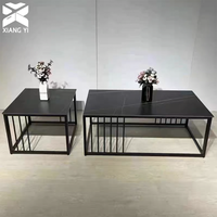 Table basse moderne minimaliste en dalles de pierre convertible, avec taille personnalisée pour salon et bureau à domicile