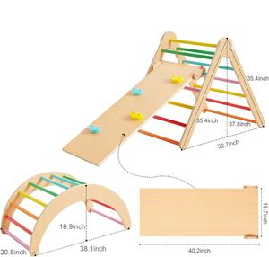 Triángulos <span class=keywords><strong>Pikler</strong></span> <span class=keywords><strong>de</strong></span> <span class=keywords><strong>Madera</strong></span> para Interiores, <span class=keywords><strong>Estructuras</strong></span> <span class=keywords><strong>de</strong></span> Juego, Parque Infantil Inflable Colorido, Escalera Plegable, Triángulo <span class=keywords><strong>Pikler</strong></span> - Product Image 3