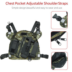 ABBREE-Sacoche tactique étanche pour coffre, sacoche à fermeture éclair multiple pour <span class=keywords><strong>Baofeng</strong></span>, <span class=keywords><strong>UV</strong></span>-5R, <span class=keywords><strong>UV</strong></span>-9R, talkie-walkie, radio bidirectionnelle - Product Image 4