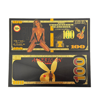 2026 8 Modelos Nice America Beautiful Magazine Billete de 100 Dólares Negro Chapado en Oro de 24k para Regalos
