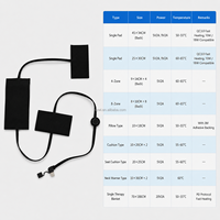 Kit de plaque chauffante flexible à infrarouge lointain avec contrôle de température à 3 niveaux, coussin chauffant USB QC3.0 pour personnalisation OEM ODM