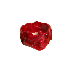 Oferta Especial: Brazalete de Resina Orgánica Hecho a Mano con Forma Abierta, Textura de Tortuga con Efecto Marmoleado, Grueso e Irregular, Estilo Llamativo - Product Image 4