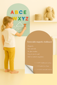 <span class=keywords><strong>Tableau</strong></span> <span class=keywords><strong>noir</strong></span> magnétique arqué amovible multifonctionnel pour la maison ou le bureau - Product Image 2