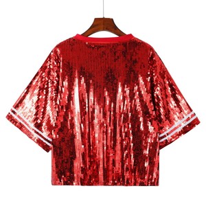 <span class=keywords><strong>Camiseta</strong></span> de béisbol y fútbol del nuevo día del juego para <span class=keywords><strong>mujer</strong></span> - Product Image 2