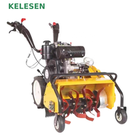 Motoculteur diesel KELESEN pour jardin et agriculture, mini-tracteur rotatif, machine de désherbage agricole
