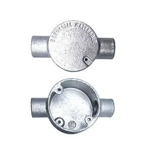 20mm 25mm Hot Dipped Galvanised Through Way Malleable Iron GI pipe fittings Junction Box