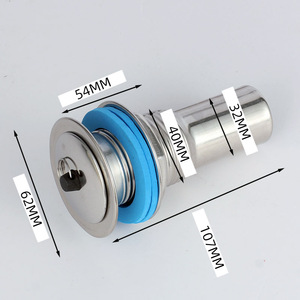 Unidad de desagüe para fregadero de 40 mm de acero inoxidable, tipo elevable, para dispositivo de descarga de agua de lavandería - Product Image 3