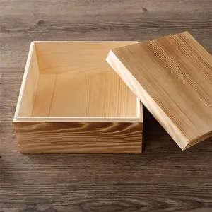 कस्टम लोगो सस्ते लकड़ी के बॉक्स काज ढक्कन ठोस देवदार की लकड़ी उपहार उपहार बक्से लकड़ी भंडारण बॉक्स