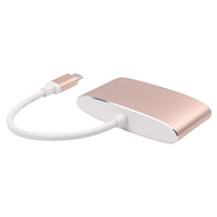 Adaptador USB C a VGA, Hub DE USB-C multipuerto con tipo C, PD, carga rápida de 60W y USB 3,0 para USB-C, portátil, tableta, teléfono inteligente