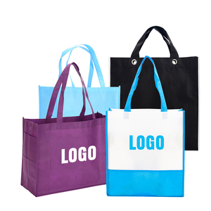 Sacs de courses promotionnels personnalisables en gros avec LOGO, pliables, imprimés laminés, non-tissés, pour vêtements et chaussures - Product Image 2