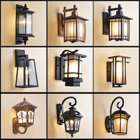 Lampe murale de jardin au design vintage, Style européen, pour l'extérieur, l'intérieur, l'hôtel, la station, la lanterne extérieure