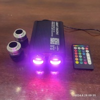 DC12V/AC100-240V RGBW 2*16W Fiber Light Engine Calibre 25mm avec RF et contrôle de la musique APP pour téléphone portable