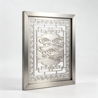 Paravent de séparation de pièce en acier inoxydable brossé, découpé au laser, motif floral de luxe, anti-rouille, livraison porte-à-porte