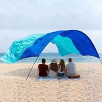Auvent de plage en nylon imperméable personnalisé de qualité supérieure, abri solaire portable et léger pour le camping en plein air