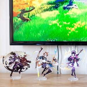 Figura Miniatura con Temática de Anime, Base Transparente, Tamaño Pequeño, Decoración de Escritorio, Esquinas Redondeadas, Segura, Decoración del Hogar, Regalo Empresarial, Juguetes - Product Image 6