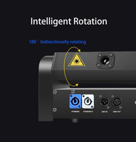 Projecteur laser DMX512/Contrôle sonore 8 yeux 500mW Rouge à tête mobile Haute fidélité des couleurs CRI 95 pour Scène, DJ, KTV, Boîte de nuit, Thème