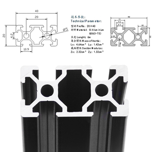 20x40 T Slot Extrusion Aluminum Profiles Frame ,2040 T Slot Used To Professional 3D Printers