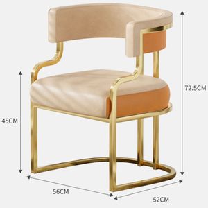 เก้าอี้รับประทานอาหารหนังสุดหรูทันสมัยเป็นมิตรกับสิ่งแวดล้อมและทนทาน เหมาะสำหรับโรงแรม สำนักงาน ร้านเสริมสวย ร้านทำเล็บ และการใช้งานสำหรับลูกค้าในการแต่งหน้า - Product Image 5