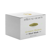 Oem Zwarte Kop Verwijderaar Bliksem Gezicht Fruit Porie Zuiverende Anti-Acne Veganistische Groene Bonen Gezicht Modder Masker Met Logo