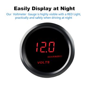 DC12V 2 Inch 52mm <strong>Blue</strong> Digital LED Voltage <strong>Gauge</strong> Kit with Piston for Marine Cars &amp; Trucks Automotive Use - Product Image 3