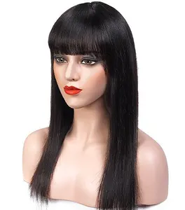 Peruca de cabelo humano, venda no atacado de bob peruca cabeça humano frontal virgem cabelo brasileiro