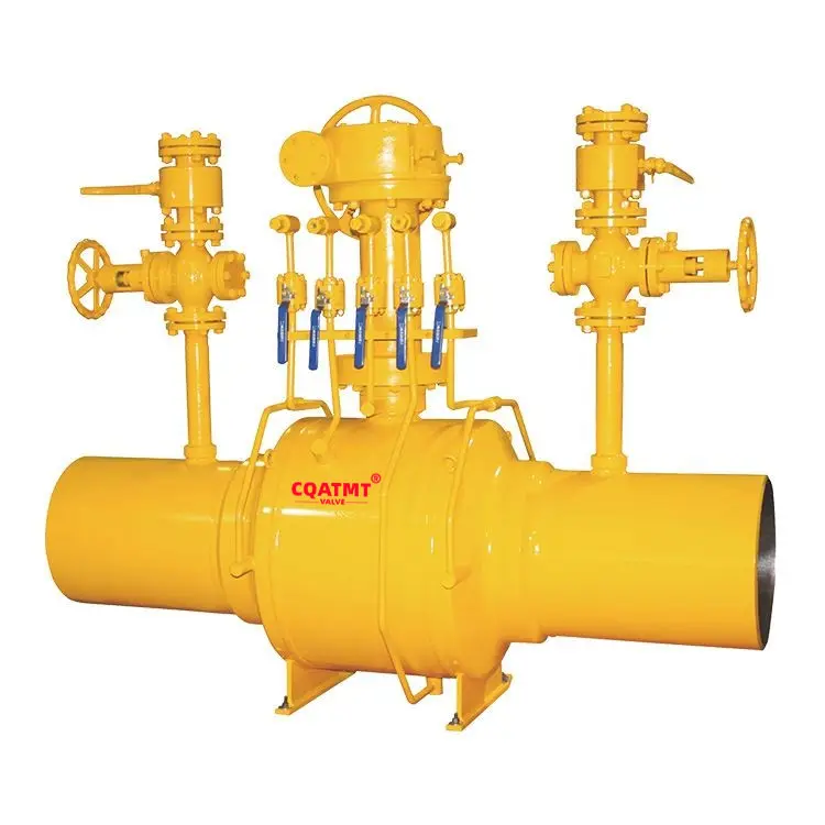 CQATMT Gear pneumatic hydraulic device liquefied gas, petroleum and natural gas welding buried ball valves