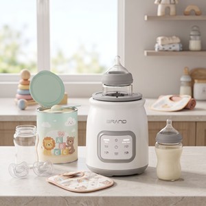 Máquina para Preparar <span class=keywords><strong>Biberones</strong></span> 2 en 1, Calentador de <span class=keywords><strong>Biberones</strong></span> y Mezclador de Leche Eléctrico Portátil con Luz Nocturna - Product Image 1
