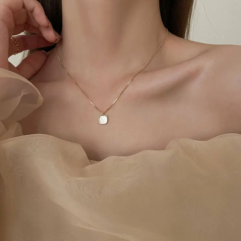 Kalung liontin wanita kalung perhiasan mode grosir baru kalung perhiasan desainer perak 925