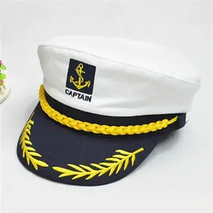 Witte Navy Kinder Matroos Hoed Retro Heren En Dames Uniform Volwassen Captain Hoed