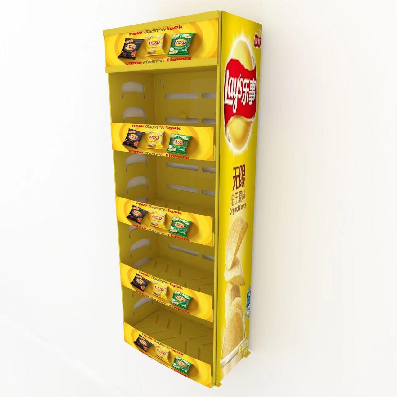 Apache Customizable Metal Modern for Powder Coated Store Display Stand for Potato Chips in Supermarkets Carton Packed — view 3