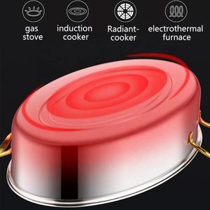 Multi-purpose Cookware Stainless Steel <strong>Fish</strong> Steamer Oval Roasting Cookware Thickened Cooking <strong>Pot</strong> Steamer <strong>Pot</strong> - Product Image 5