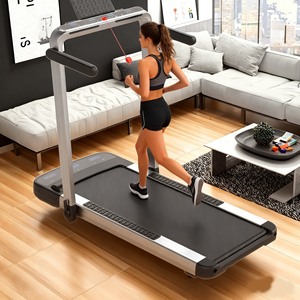 Có thể gập lại đỉnh 1.9hp tốc độ 12 km/h Max người dùng trọng lượng 100kg Máy chạy bộ điện chạy máy để sử dụng nhà - Product Image 1