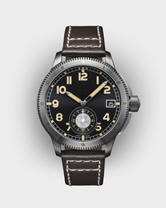 <span class=keywords><strong>Montre</strong></span>-<span class=keywords><strong>bracelet</strong></span> vintage pour homme, style pilote, à quartz, avec petit cadran secondaire, <span class=keywords><strong>bracelet</strong></span> en <span class=keywords><strong>cuir</strong></span> <span class=keywords><strong>marron</strong></span> de 20 mm, lumineuse - Product Image 1