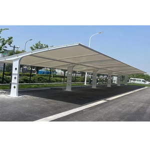 Carpa de Membrana PVDF Impermeable y Resistente al Viento para Estacionamiento de Autos, Estructura Tensada, Toldo para Autos - Product Image 1
