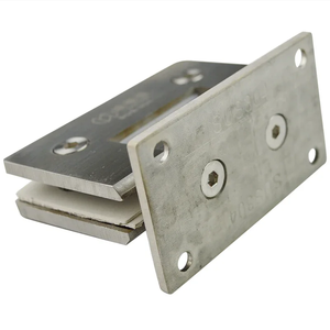 Charnière de porte de douche en acier inoxydable pour salle de bain, fixation plate à 90 degrés pour porte en verre sans cadre ou pince de fixation pour verre - Product Image 5