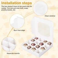 Boîtes en carton de boulangerie blanche de qualité supérieure fenêtre transparente matériaux recyclés haut de gamme pour biscuits emballage de dessert au chocolat