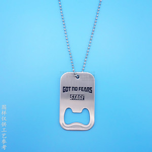 <b>Custom</b> Metal Bottle Opener <b>Dog</b> <b>Tag</b> Stainless Steel Brushed Engraved Logo Reusable Gift For Drinkware Accessories - Product Image 1