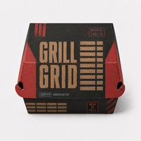 Sac en papier personnalisé pour emporter, pour poulet frit, burger, poisson et frites, emballage alimentaire pour les en-cas de rue, pour la restauration rapide