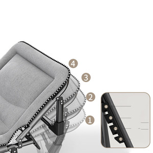 Giường gấp bằng kim loại có tựa lưng, ghế nghỉ ngơi, giường đơn gấp gọn tại nhà - Product Image 3