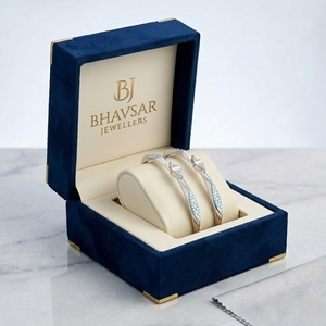 Pulseras de Plata de Ley 925 para Bebé, Par con Diseño de Patrón Azul, Joyería Ajustable para Muñeca de Niños, Pulseras Elegantes para Uso Diario - Product Image 4