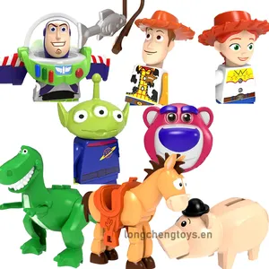 卡通系列玩具总动员伍迪巴斯光年火腿猪马积木儿童玩具Juguetes PG8222 PG8270